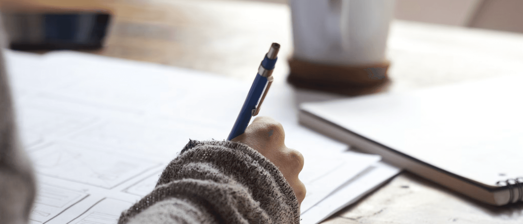 Illustration of a child safely writing a letter to a pen pal